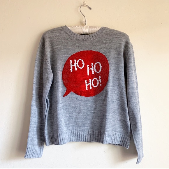 ho ho ho sequin sweater